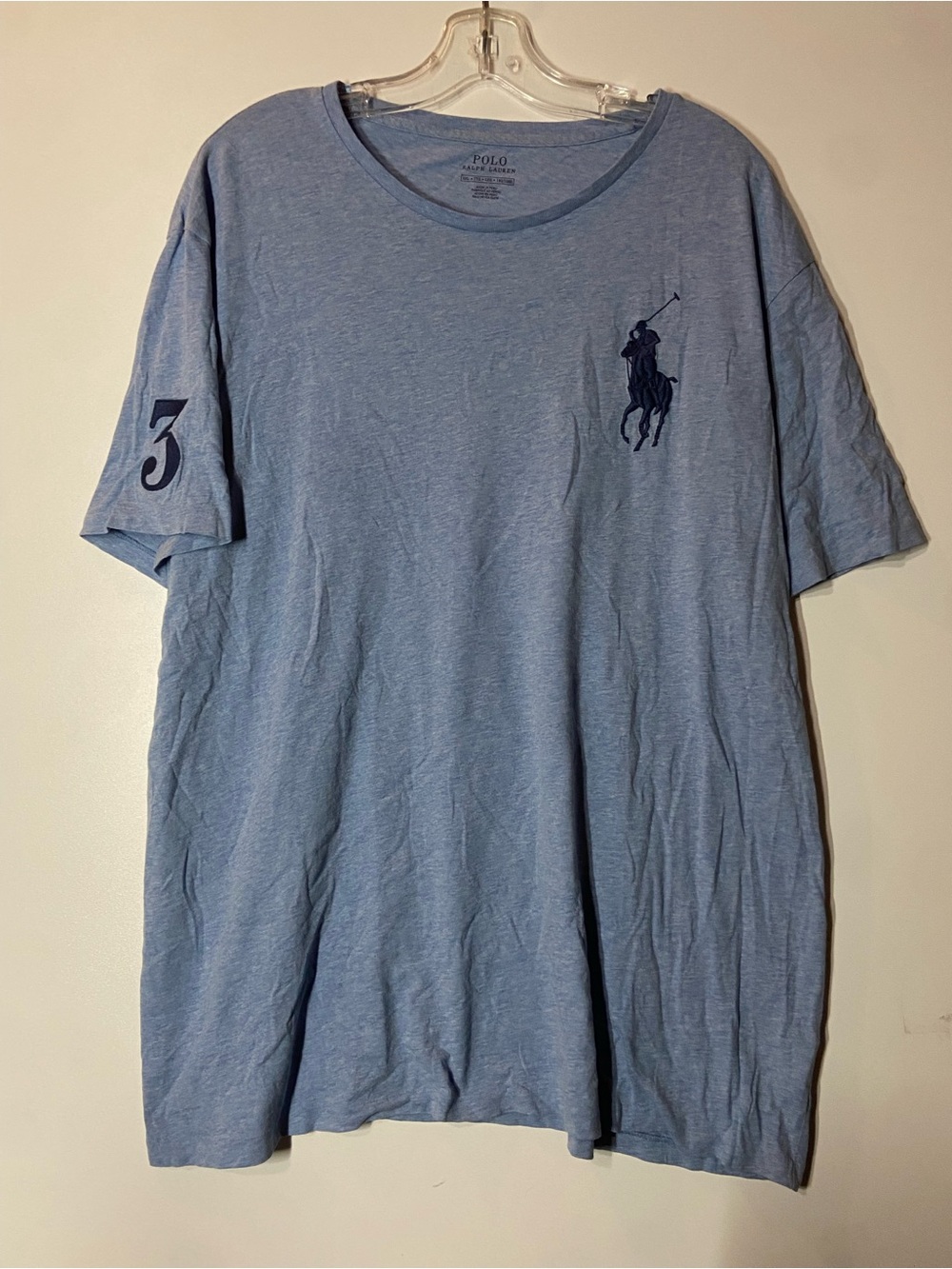 Polo by Ralph Lauren Men's Dusty Blue Short Sleeve Tee with Big Pony